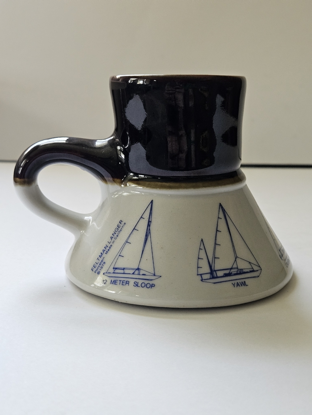VTG 1979 Bearly Surviving Nautical Marine Boat Sailing Knots No Spill Mug coast